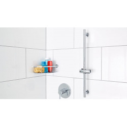 Barre de douche verticale avec curseur Ø32mm - 60 x 120cm Serenity : 6359  01 01