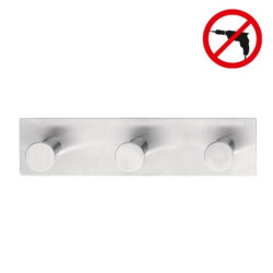 Powerbutton Crochet triple, acier inoxydable, pose facile sans perçage (59334-00000-00)