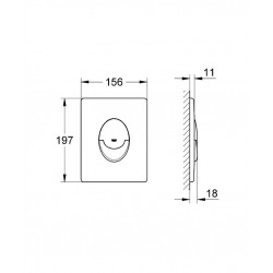 Skate Air Plaque de commande WC (38505SH0)  Skate Air Plaque de commande WC (38505SH0)