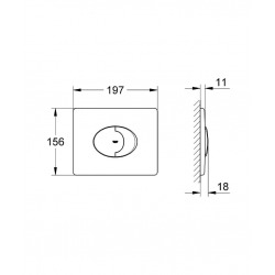  Plaque de Commande WC Skate Air (38506000)