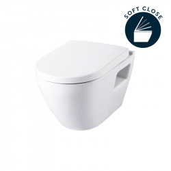 Pack WC Bâti-support avec Cuvette Serel SM10 + Abattant softclose + Plaque blanche (ViConnectSM10-2)