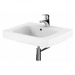 Modo Lavabo suspendu 60x48,5cm avec trop plein et trou pour robinetterie, Blanc brillant (L31960000)