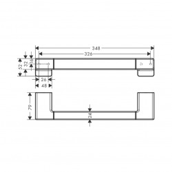 AddStoris Barre d’appui en métal avec fixations cachées, Bronze brossé (41744140)