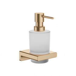 AddStoris Distributeur de savon liquide 200ml en verre 8x16x9cm, Bronze brossé (41745140)
