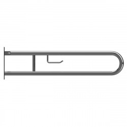 HELP Barre d'appui relevable 81,3cm, en forme de U, Acier inoxydable, Chrome (301102281)