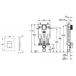  Grohe Uniset - Uniset pour WC (38825000)