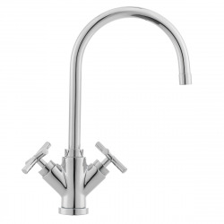 Quattro Mélangeur de lavabo XL en col de cygne, Chrome (QTV077)  Quattro Mélangeur de lavabo XL en col de cygne, Chrome (QTV077)