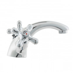 Ricordi Mélangeur de lavabo avec tirette et bonde, Design vintage, Chrome (IR075)  Ricordi Mélangeur de lavabo avec tirette et bonde, Design vintage, Chrome (IR075)