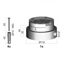  Light Corps d&apos;encastrement pour Mitigeur de bain sur pied (LIG030)