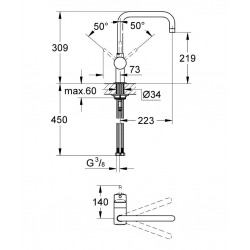 Minta Mitigeur évier (32488DC0)
