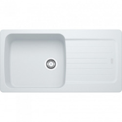 Aveta Evier 97x50cm avec égouttoir réversible, AVD611-97, Fradura, Blanc (114.0386.756)