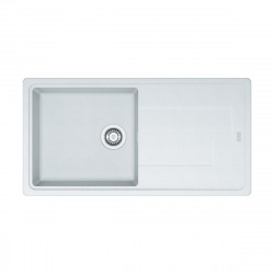 Gemini GMD611-97 Evier 97x50 cm avec égouttoir réversible, Fradura, Blanc (114.0278.661)