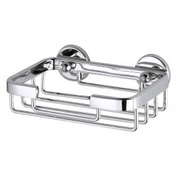  Aluxx Porte-savon 4,6x13,5x9,5cm, Aluminium, Chrome, pose facile sans perçage (40208-00000-00)