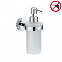 SMOOZ  Distributeur de savon en métal, Chrome, pose facile sans perçage (40323-00000-00)