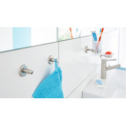 Moon Crochet porte-serviette en acier inoxydable brossé, pose facile sans perçage (40304-00000-00)  Moon Crochet porte-serviette en acier inoxydable brossé, pose facile sans perçage (40304-00000-00)