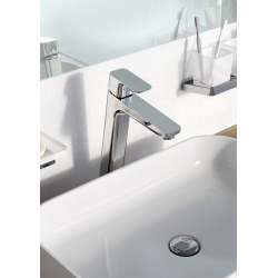 10° Mitigeur XL pour lavabo sur pied 333mm avec ExtraComfort Zone 244 mm, Chrome (X070130)