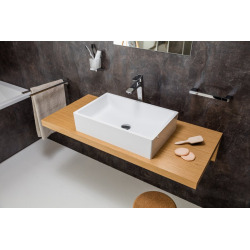 10° Barre porte-serviette 25 cm fixation murale, Métal, Chrome (X07P324)  10° Barre porte-serviette 25 cm fixation murale, Métal, Chrome (X07P324)