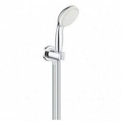 Eurosmart Set de douche avec mitigeur mécanique + Corps encastré + Douche de tête + Douchette 2 jets, Chrome (25219001-VITALIO)