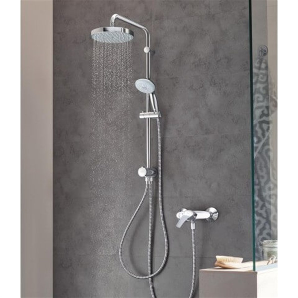 Grohe Eurosmart Ensemble de douche avec mitigeur mécanique et colonne