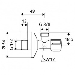  Comfort Lot de 20 robinets d&apos;équerre avec fonction de régulation, Classe de débit A (052120699-PRO20)