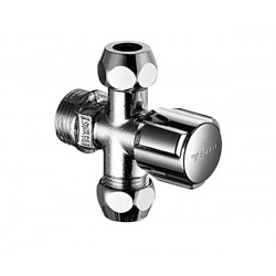  Comfort Lot de 2 robinets d&apos;équerre avec 2 sorties et poignée (049910699-PRO2)