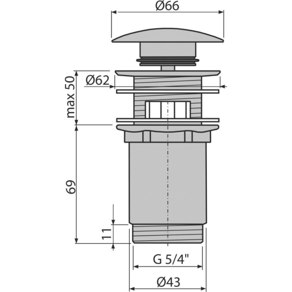 Siphon de lavabo avec bonde clic-clac 30718157 - Proachats