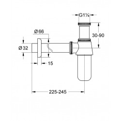 Siphon 1 1/4" Grohe  (28920000)