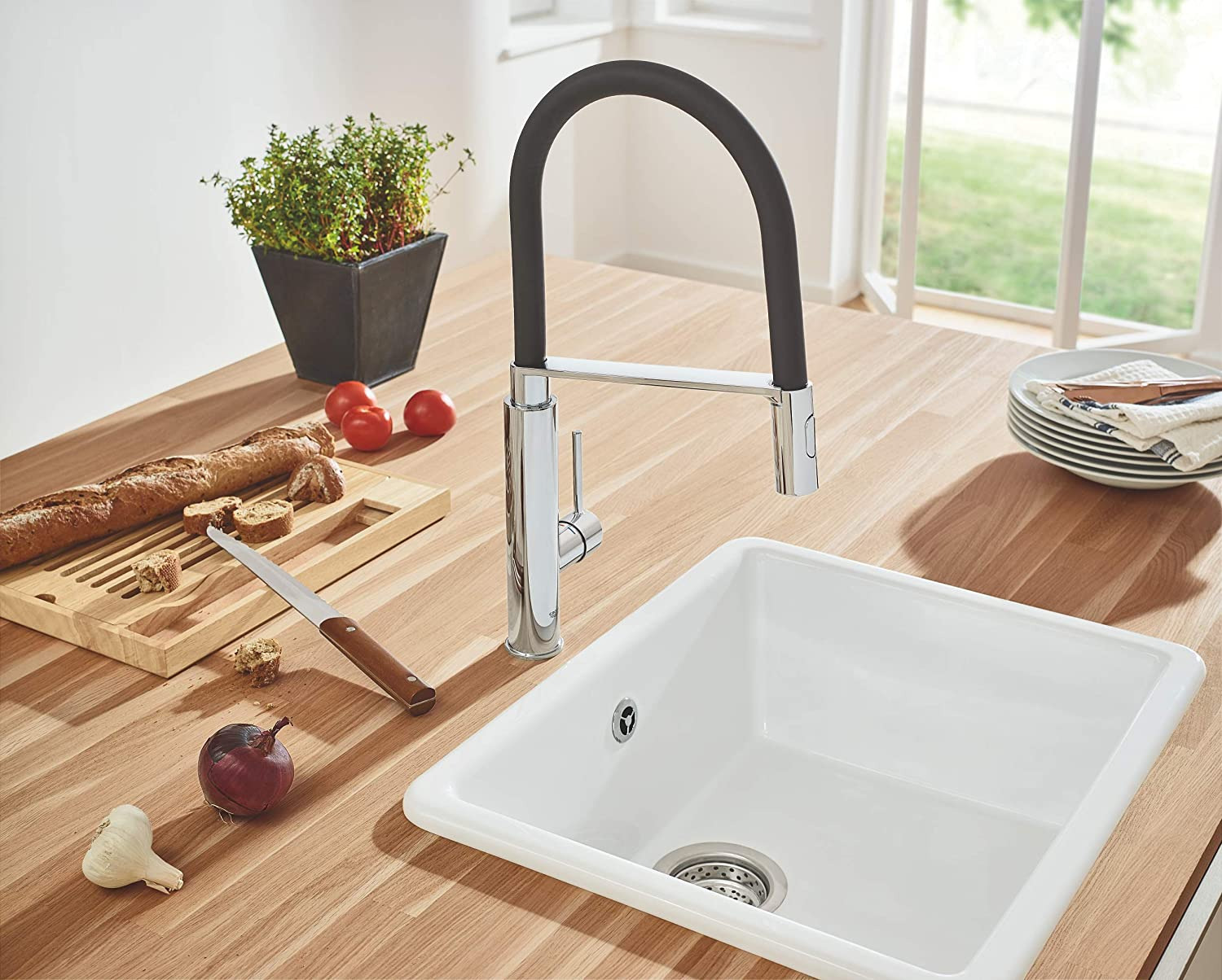 Mitigeur monocommande de cuisine Grohe® Wave chrome - Iperceramica