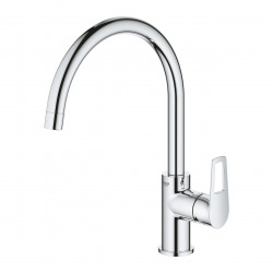 Kit Evier cuisine K400 à encastrer 965x500mm Acier inoxydable + Mitigeur Bauloop Col de cygne, Chrome (31567SD0-SET1)