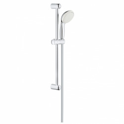 Eurosmart Set mitigeur douche + Barre de douche avec douchette 2 jets + Mitigeur lavabo taille M, Chrome (23327000 & 33555002)