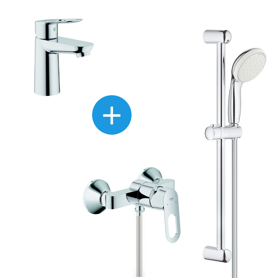 Mitigeur lavabo GROHE NOUVEAU BAULOOP, taille S avec vidage