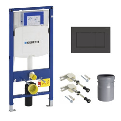 Duofix UP320 Pack Bâti-support + Plaque de commande Sigma30 noire (UP320-G)
