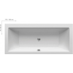Formy 01 SLIM Baignoire rectangulaire 180 x 80, acrylique, blanche (C881300000)