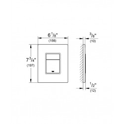  Skate Cosmopolitan Plaque de commande WC titanium / anti traces (38732BR0)