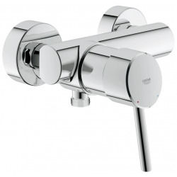 Set de douche Mitigeur monocommande 1/2’’ Concetto + Douchette stick 1 jet Euphoria Cosmopolitan, Chrome (32210001-Euphoria)