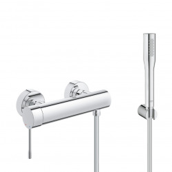 Set de douche Mitigeur monocommande 1/2’’ Essence + Douchette stick 1 jet Euphoria Cosmopolitan, Chrome (33636001-Euphoria)
