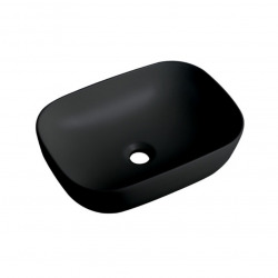 Vasque à poser 45,5 x 32,5 cm avec bonde sans trop-plein noir mat Infinitio SAT (SATINF4532BKM-SET_BP)