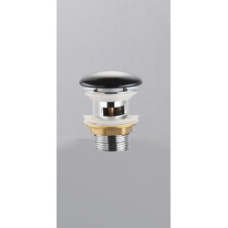  Set Vasque Infinitio à poser 45,5x32,5 cm + Bonde, Noir mat (SATINF4532BKM-SET_BP)