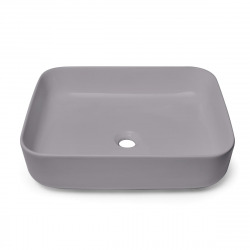 Set Vasque Infinitio à poser 50x39 cm + Bonde, Gris mat (SATINF5039LGRM-SET_BP)