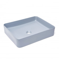 Set Vasque Infinitio à poser 50x40 cm + Bonde, Bleu foncé (SATINF5040DBLM-SET_BP)