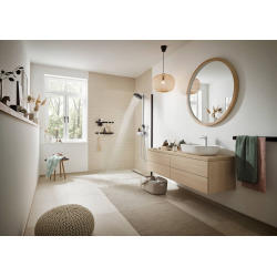 Pulsify Colonne de douche 260 2 jets EcoSmart 9l/min avec mitigeur thermostatique + Douchette 3 jets, Chrome (24241000)