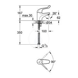Euroeco Special / Securité Mitigeur monocommande 1/2" Lavabo 32789000