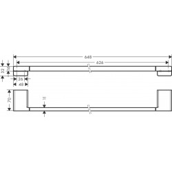 AddStoris Porte-serviette mural 648 mm, Blanc mat (41747700)