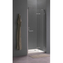 TGD Porte de douche 90x195cm en verre transparent Easy Clean, Chrome (SIKOTGD90CRT)