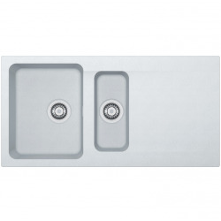 Franke Orion OID 651 Évier avec égouttoir réversible et vide-sauce 100x51cm,  Tectonite®, Blanc Artic (OID651B)