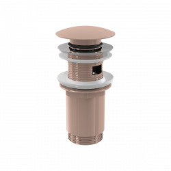 Bonde pour lavabo clic-clac 5/4 " Avec trop-plein, Rose Gold poli (A392-RG-P)