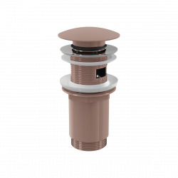 Bonde pour lavabo clic-clac 5/4 " Avec trop-plein, Rose Gold brossé (A392-RG-B)