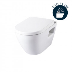 Pack WC Bâti-support UP320 + WC Serel SM10 + Abattant softclose + Plaque blanche (GebSM10-K)
