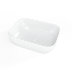 Vasque à poser 45,5 x 32,5 x 13,5 cm sans trop-plein blanc mat Infinitio SAT (SATINF4532M)