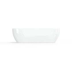 Vasque à poser 45,5 x 32,5 cm - blanc brillant - sans trop-plein - Infinitio SAT